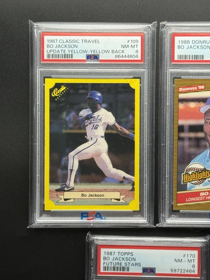 Bo Jackson Rookie PSA Graded 5 Card Lot - Image 3 of 4