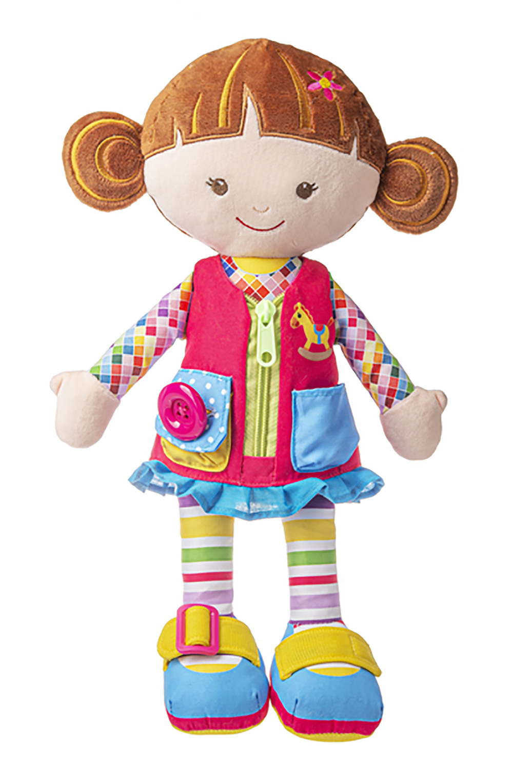 Кукла Ganz Learn to Dress Girl с каштановыми волосами и розовым нарядом 155 дюймов 5990₽