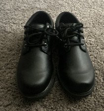 Mens Black Lace-Up Oxford Casual Shoes Synthe...