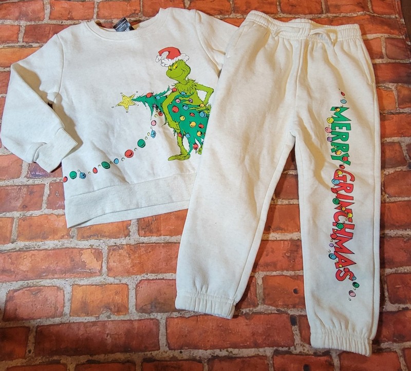 The Grinch Toddler Sweatshirt & Sweatpants Set Sz 4t Nwot