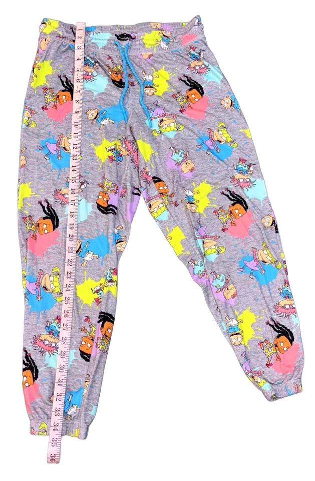 Pantalones de pijama Nickelodeon Rugrats coloridos con estampado de dibujos animados talla mediana para niños Foto 3 de 4