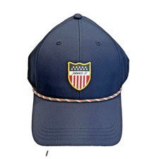 Johnnie-O USA Shield Performance Rope Hat Navy Blue SnapBack New Golf Patriotic