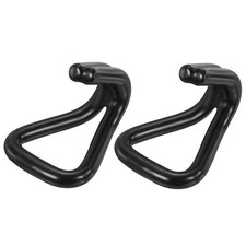 Double J Strap Hook 30mm Plastic Coating Black for Truck Trailer Pack of 2