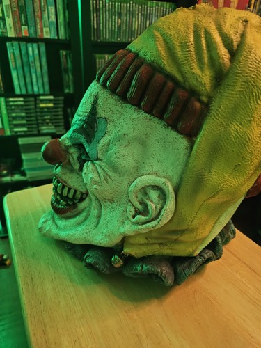 Vintage Mask Illusions Scary Clown Mask Halloween Oversized Head Mask Full Head - Picture 6 of 6