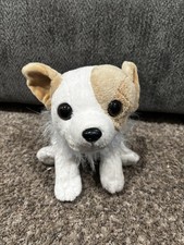 Vintage Animal Alley 12" Tan Chihuahua Dog With Blue Boa Plush Stuffed Animal