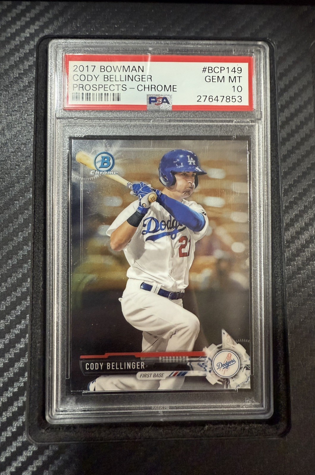2017 Topps Bowman Chrome - CODY BELLINGER Prospects Rookie RC PSA 10 - Yankees