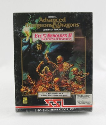 SEALED 1991 Dungeons and Dragons Eye of the Beholder II 2 SSi Big Box PC