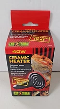EXO TERRA Ceramic Heater - 40W Bulb Infrared Heat (Natural "Sun-Like" Heat) NEW