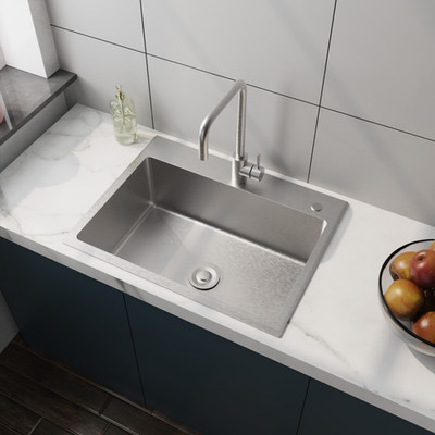 24'' Heavy Duty Stainless Steel Utility Sink Laundry Wash Basin w/ Faucet & Drain