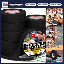 High Temp Wire Harness Tape 3/4" x 50ft - Self-Adhesive Felt Cloth, 10-Pack, Noi