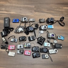 LOT of 20 Digital Cameras Canon Kodak Nikon Olympus For parts/Untested