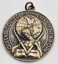 Queens College Of The City Of New York 1937 Bronze Medal From Prof Arthur Sard 