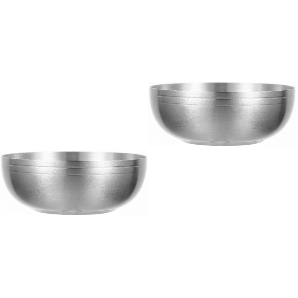  2er Pack Instant Nudeln Schüssel Edelstahl leichte Schüsseln für Ramen