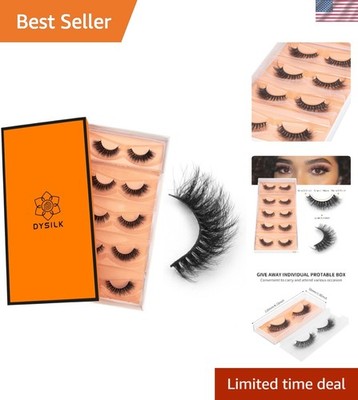 Luxury  Cat Eye Lashes - 5 Pairs Fluffy Mink Extensions for All Occasions
