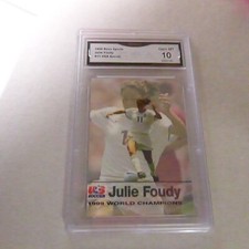 JULIE FOUDY US SOCCER 1999 ROOX SPORTS WORLD CHAMPIONS # 11 GRADED 10 L@@@K