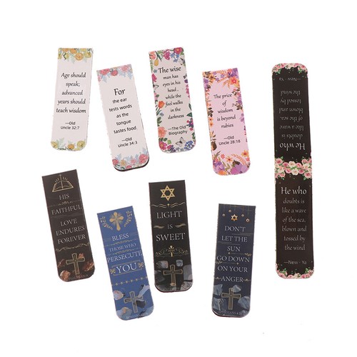 12pcs Aesthetic Motivational Bible Quotes Paper Bookmarks DIY Students Reade _SE - Photo 5/19