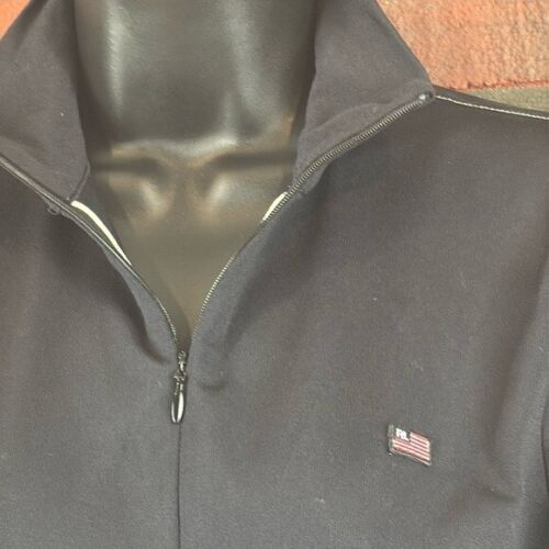 Polo Jeans Co. Ralph Lauren Black Woman's Quarter Zip Active Top Medium - Picture 2 of 6