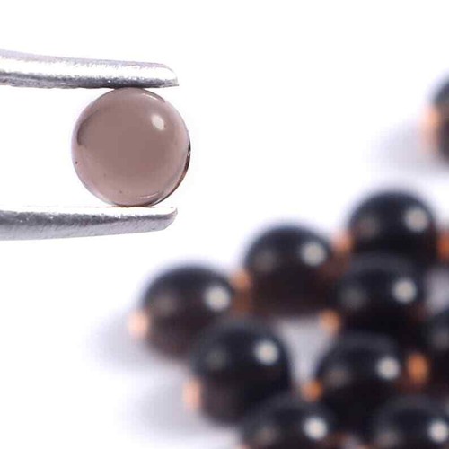 Natural Smoky Quartz round shape calibrated loose gemstone cabochons 3mm-20mm - Picture 8 of 12