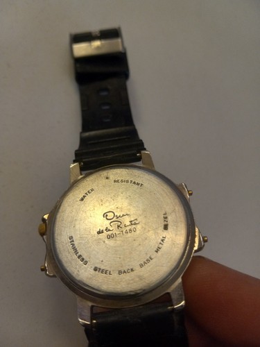 Vintage Oscar de la Renta Uhr Herren mit Kompass Teilen/Reparatur - Bild 9 von 9
