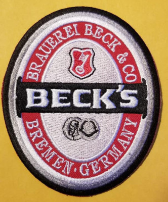 Beck's Bremen Germany Embroidered Patch approx. 3.25X4''