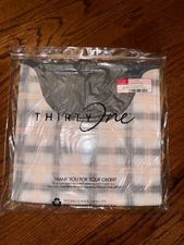 THIRTYONE Thirty One Gifts 31 Your Way Easy Grab Bin - NEW - Pale Pink Plaid