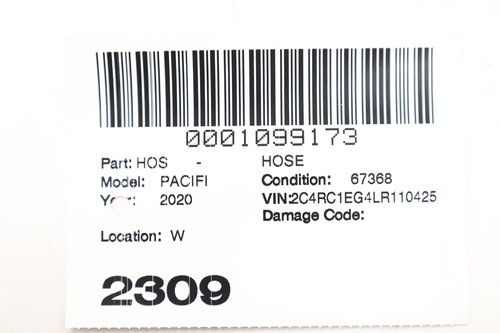 2017 - 2020 CHRYSLER PACIFICA 3.6L A/C HEATER SUPPLY & RETURN HOSE PIPE TUBE OEM - Bild 11 von 11