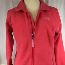 North Face Youth XL 18 Full Zip Fleece Jacket Girls Pink Sweater