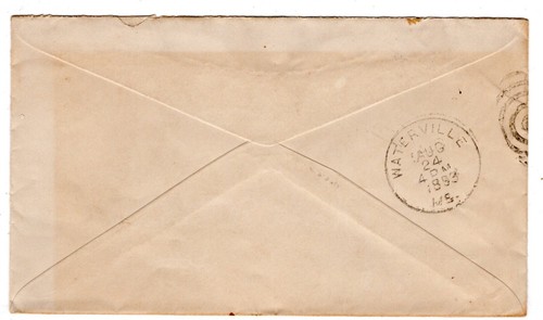 #231 Columbian Lisbon Falls ME 1893 a Waterville ME - Maine Central House Adv. - Imagen 2 de 2