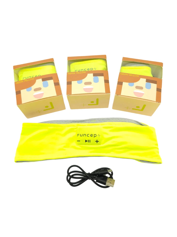 Комплект из 3 беспроводных наушников на наголовной ленте Funcept Bluetooth для сна с моющимся микрофоном - Изображение 4 из 4