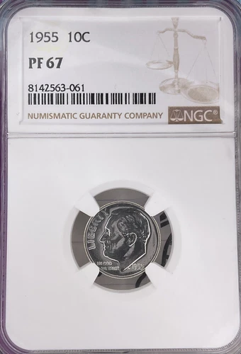 Ngc 1955 Proof 67 Roosevelt Dime