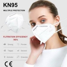 100X FFP2 K N 95 PROTECTIVE FACE Mask CE 5Layer Dust Pollen Virus Protection UK✅