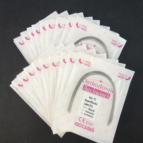 EASYINSMILE 100 piezas Alambres de arco Ortodoncia Dental NITI Brackets Alambre de dientes (redondo) - Imagen 12 de 17