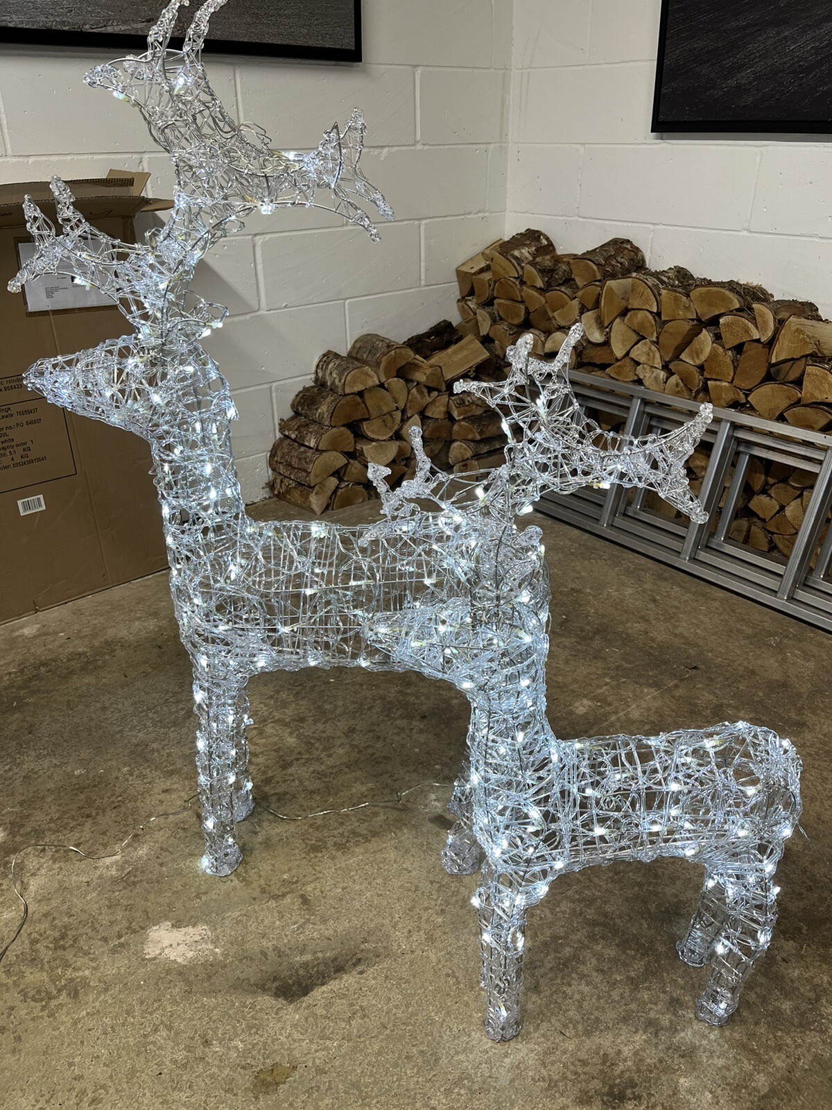 LED Acrylic reindeer And Stag John Lewis Light Up Garden Christmas