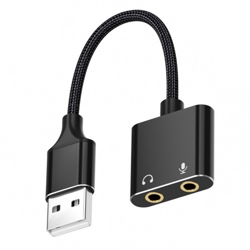 Casque et microphone 2 en 1 carte son USB P4 PC gaming podcasting - Photo 10/10