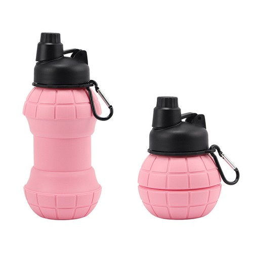 Granatenform faltbare Trinkflasche Silikon wiederverwendbar BPA frei Reisen Wandern - Bild 16 von 18