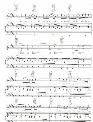 Nickleback Far Away 1 Song Sheet Music Piano Vocal Guitar - Picture 2 of 2