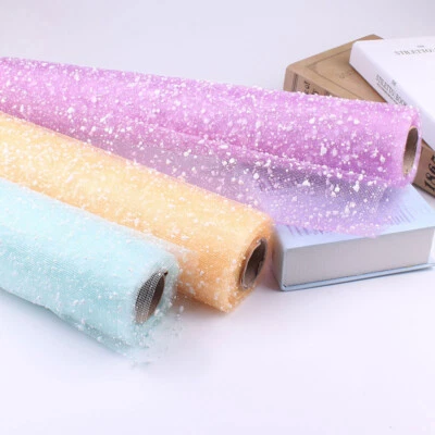 Tissu Réseau Transparent à Pois 300x50cm Pour Emballage Cadeau Fleurs DIY - Photo 1/4