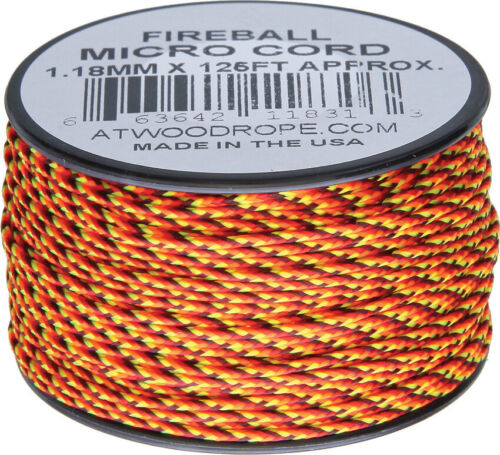 Atwood Rope MFG Micro Cord 125ft Fireball MP06 - FIREBALL