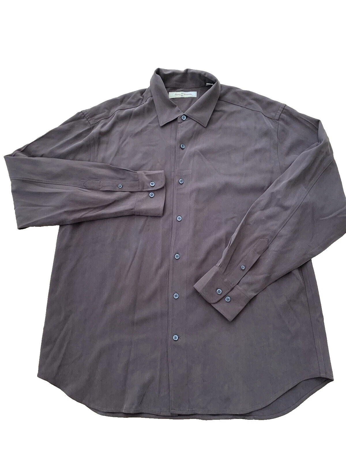 Camisas de Vestir Sólida Tommy Bahama Marrón para Hombres