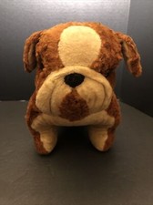 VINTAGE 1950S ENGLISH BULLDOG 13" PLUSH GUND MOHAIR