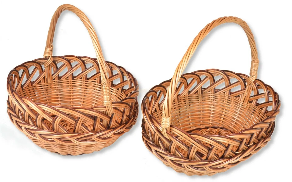 Kinderkorb Osterkorb 30cm, 25cm Obstkorb Osterkörbchen Klammernkorb Weide WIKLER - Bild 2 von 2