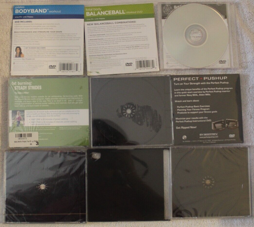 9 NEW workout DVD lot ball band perfect pushup bender gliding 6 second abs caban - Picture 6 of 10