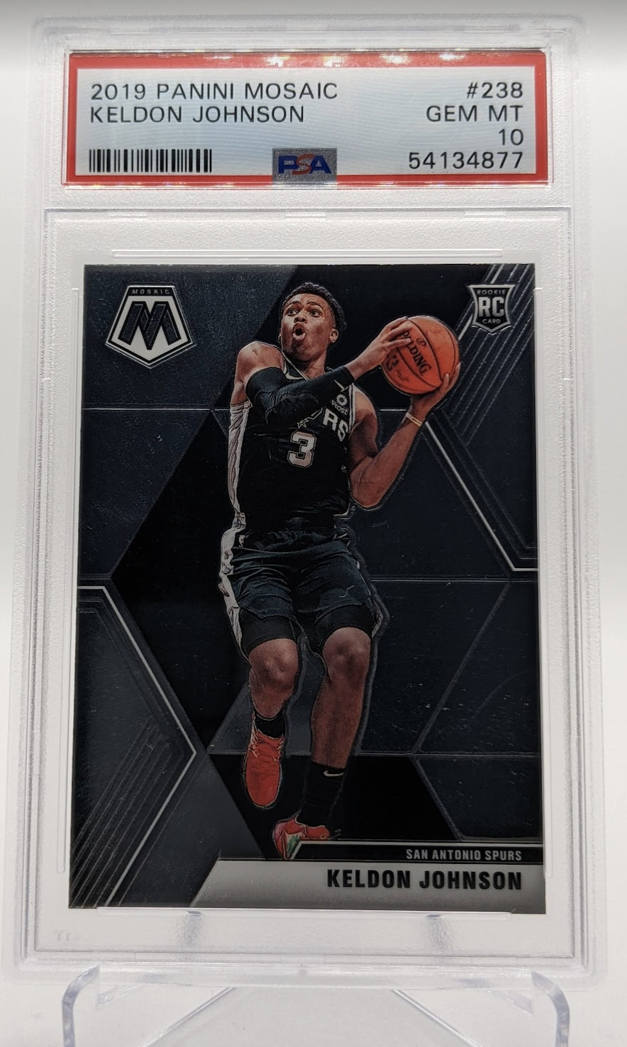 2019-20 Panini Mosaic Keldon Johnson RC #238 PSA 10 GEM MINT