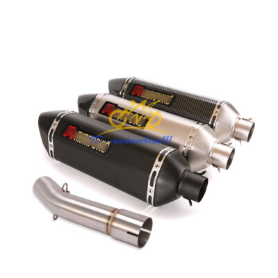 For BMW R1200GS 2004-2009 Middle Exhaust Pipe 51mm Muffler Slip On Left System