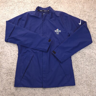 Nike Golf Jacket Mens Small Convertible Sleeve Tokyo Olympics Hypershield Navy