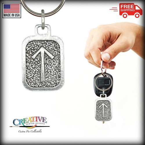 Viking Rune Keychains, Rune Key chain Pewter Nordic Key Ring Charms, Made in USA - Picture 151 of 162