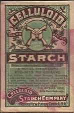 Vintage Full Free Sample 1905 Celluloid Starch Box with Instructions in German