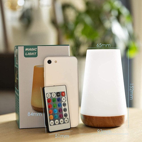 Led Table Lamp Led Touch Night Light Usb Rechargeable Remote Control Dimmable Li - Picture 7 of 7