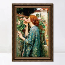 Framed Art The Soul of The Rose,1908 by John William Waterhouse Wall Art 24"x32"