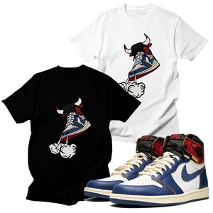 CUSTOM T SHIRT MATCHING STYLE OF AIR JORDAN 1 Retro NRG Storm Blue JD 1-28-7  | eBay